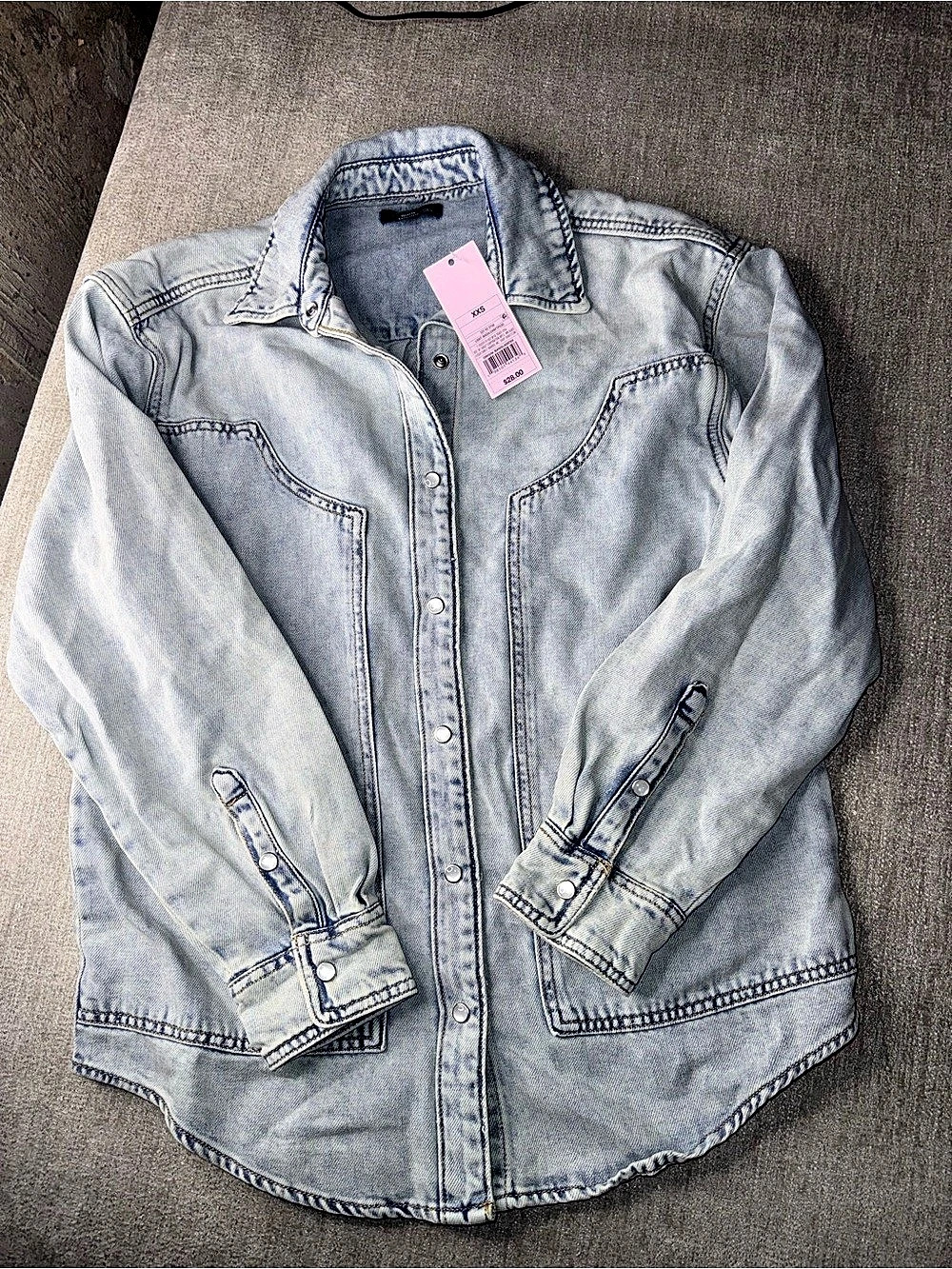 Denim Shirt Jacket in Blue Size NWT